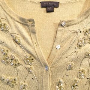 Ann Taylor Small Soft Yellow Cardigan
